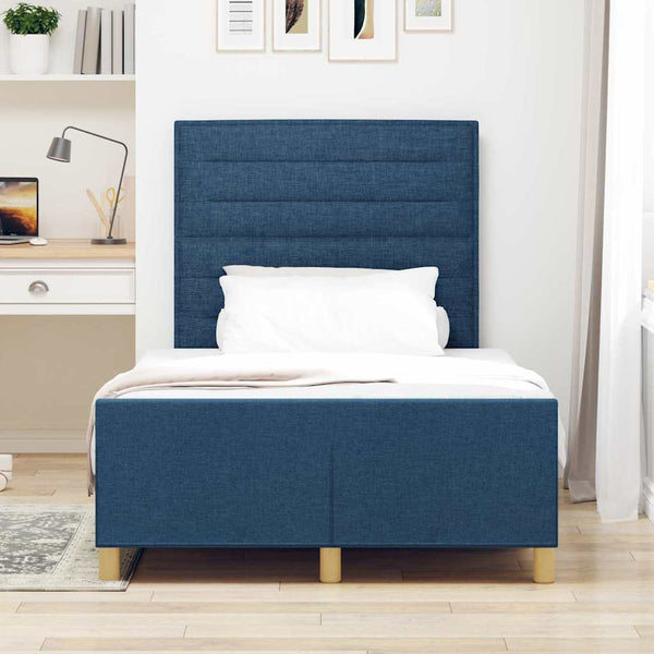 Bettgestell Blau 120x200 cm Stoffbezug