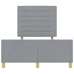 Bettgestell Hellgrau 140x190 cm mit Kopfteil
