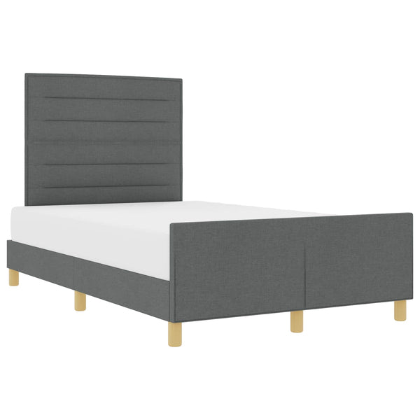 Bettgestell Dunkelgrau 140x190 cm Stoffbezug