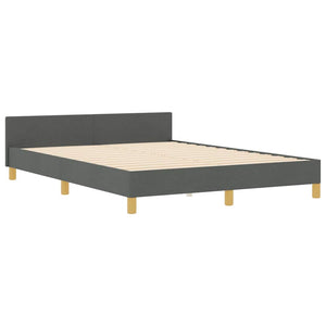 Bettgestell Dunkelgrau 140x190 cm Stoffbezug