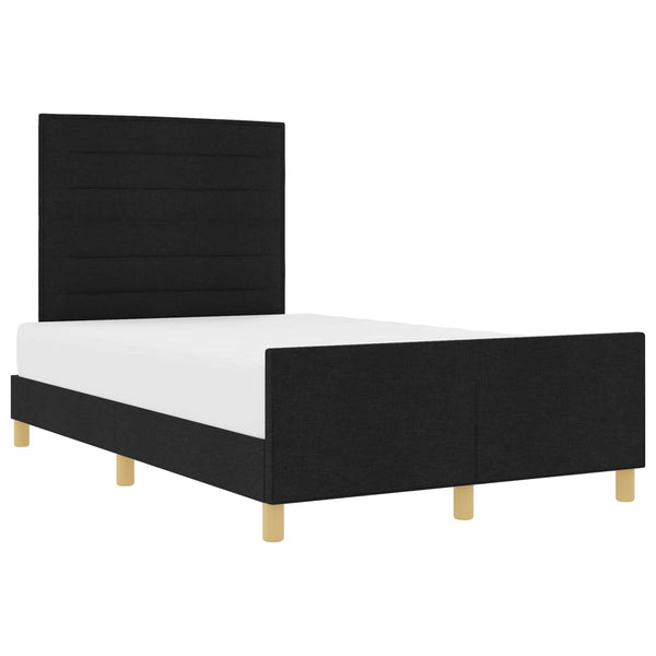 Bettgestell Schwarz Stoff 140x190 cm