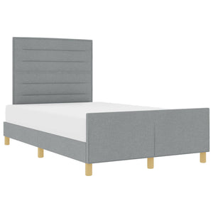 Bettgestell Stoff Hellgrau 140x200 cm