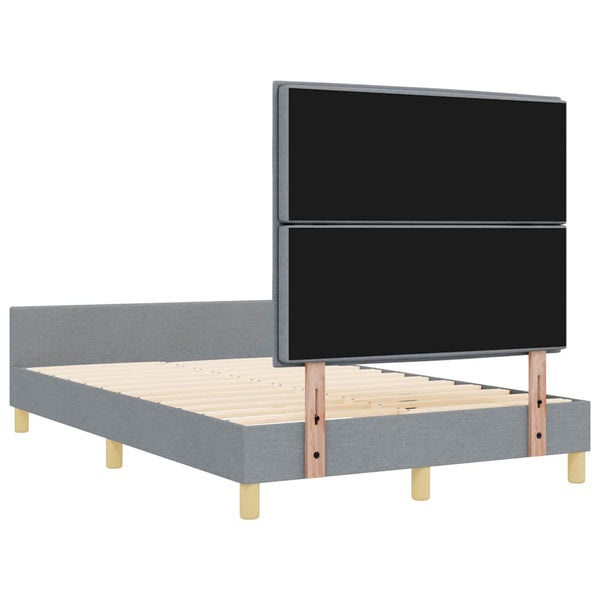Bettgestell Stoff Hellgrau 140x200 cm