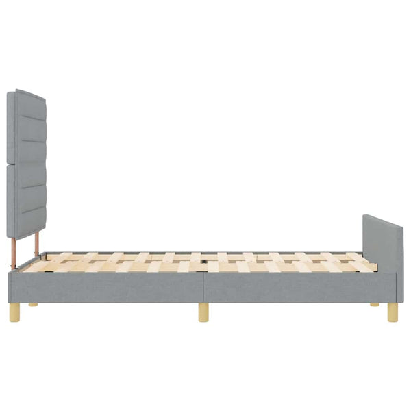 Bettgestell Stoff Hellgrau 140x200 cm