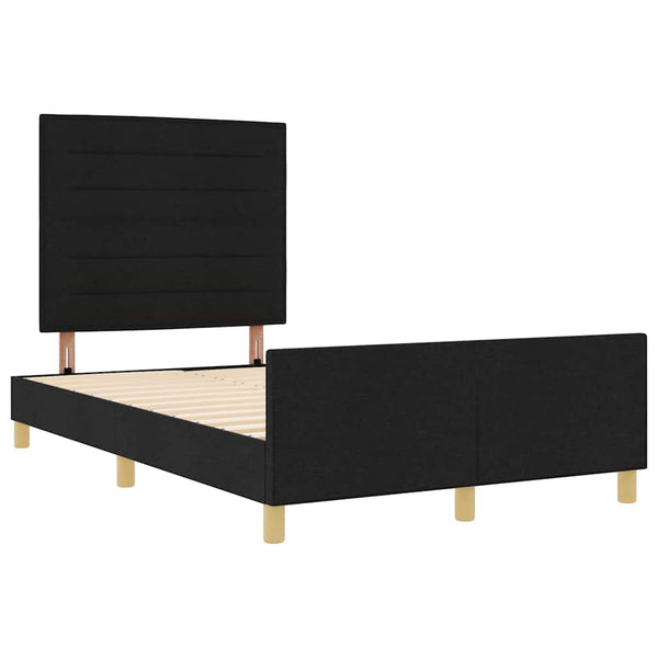 Bettgestell Schwarz Stoff 140x200 cm