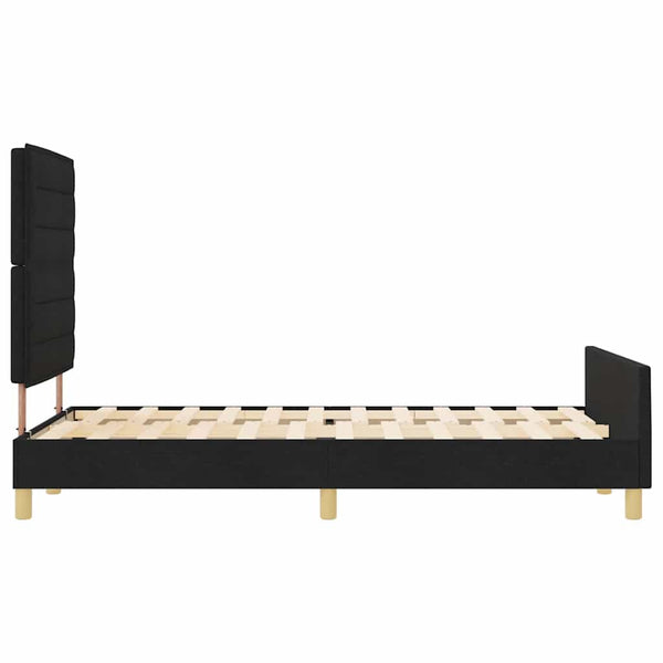 Bettgestell Schwarz Stoff 140x200 cm