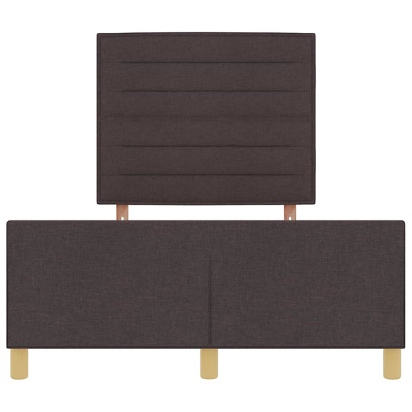 vidaXL Cadre de lit avec tête de lit Marron foncé 140 x 200 cm Tissu