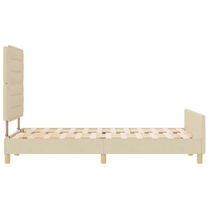 Bettgestell Creme 140x200 cm mit Kopfteil