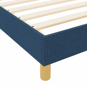 vidaXL Cadre de lit avec tête de lit bleu 140 x 200 cm Tissu