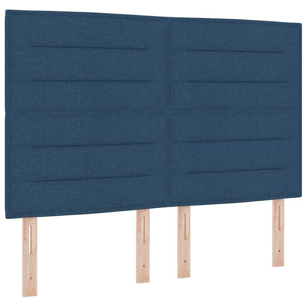 vidaXL Cadre de lit avec tête de lit bleu 140 x 200 cm Tissu