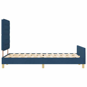 vidaXL Cadre de lit avec tête de lit bleu 140 x 200 cm Tissu
