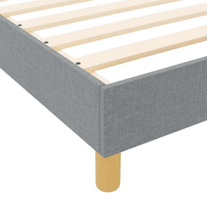vidaXL Cadre de lit avec tête de lit Gris clair 160 x 200 cm Tissu