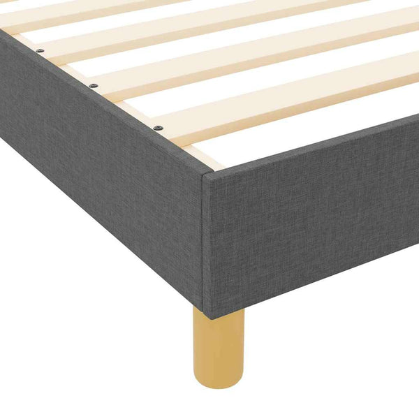 vidaXL Cadre de lit avec tête de lit Gris foncé 160 x 200 cm Tissu