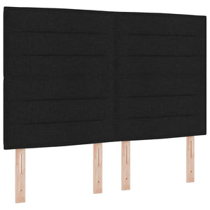 vidaXL Cadre de lit avec tête de lit Noir 160 x 200 cm Tissu