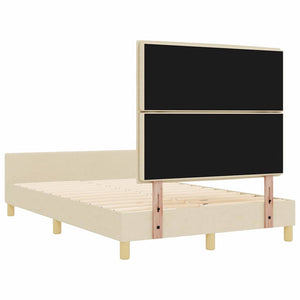 Bettgestell Creme Stoff 160x200 cm