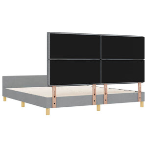 vidaXL Cadre de lit avec tête de lit Gris clair 180 x 200 cm Tissu