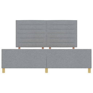 vidaXL Cadre de lit avec tête de lit Gris clair 180 x 200 cm Tissu