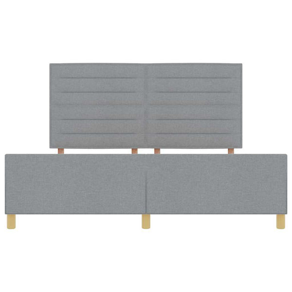 vidaXL Cadre de lit avec tête de lit Gris clair 180 x 200 cm Tissu