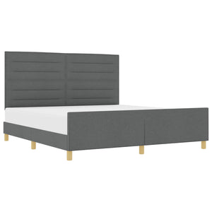 Bettgestell Dunkelgrau 180x200 cm Stoff