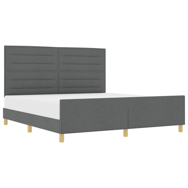 Bettgestell Dunkelgrau 180x200 cm Stoff