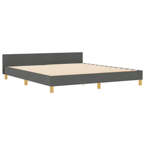 Bettgestell Dunkelgrau 180x200 cm Stoff