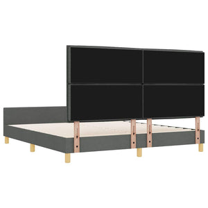 Bettgestell Dunkelgrau 180x200 cm Stoff