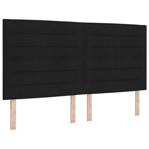 vidaXL Cadre de lit avec tête de lit Noir 180 x 200 cm Tissu