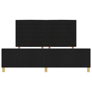 vidaXL Cadre de lit avec tête de lit Noir 180 x 200 cm Tissu