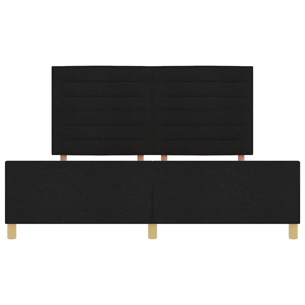 vidaXL Cadre de lit avec tête de lit Noir 180 x 200 cm Tissu