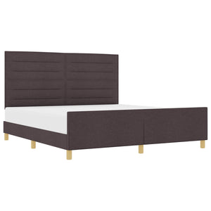 Dunkelbraunes Stoff-Bettgestell 180x200 cm