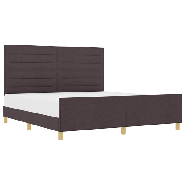 Dunkelbraunes Stoff-Bettgestell 180x200 cm