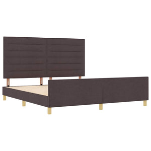 Dunkelbraunes Stoff-Bettgestell 180x200 cm