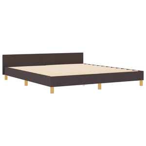 Dunkelbraunes Stoff-Bettgestell 180x200 cm