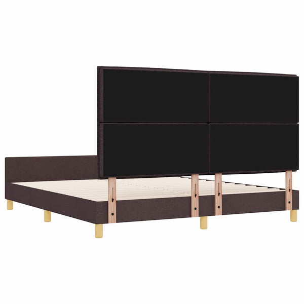 Dunkelbraunes Stoff-Bettgestell 180x200 cm
