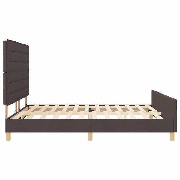 Dunkelbraunes Stoff-Bettgestell 180x200 cm