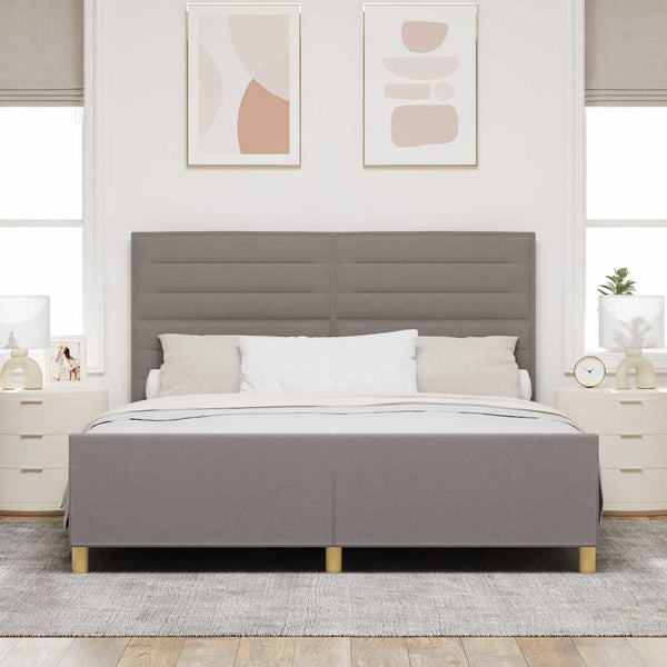 Bettgestell Taupe 180x200 cm Stoffbezug