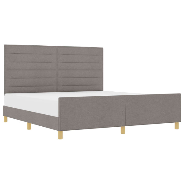 Bettgestell Taupe 180x200 cm Stoffbezug
