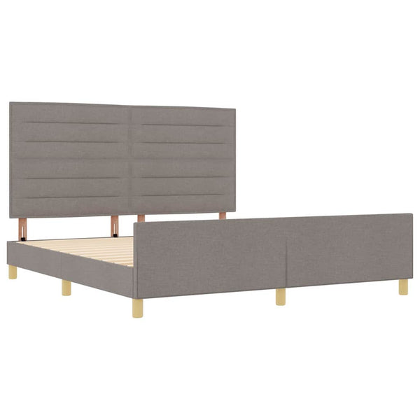 Bettgestell Taupe 180x200 cm Stoffbezug