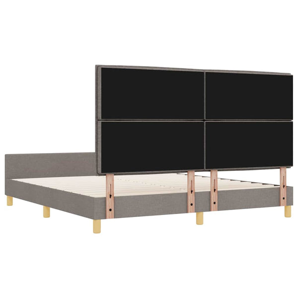 Bettgestell Taupe 180x200 cm Stoffbezug
