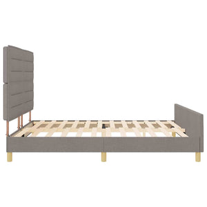 Bettgestell Taupe 180x200 cm Stoffbezug