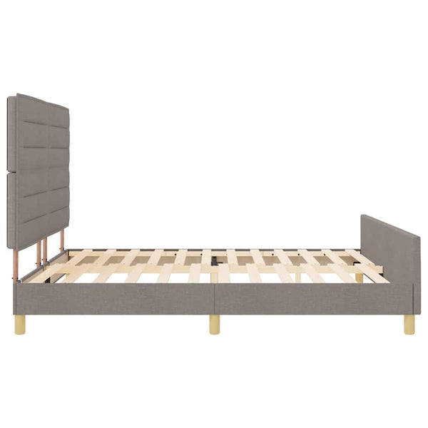 Bettgestell Taupe 180x200 cm Stoffbezug