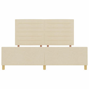 vidaXL Cadre de lit avec tête de lit Crème 180 x 200 cm Tissu