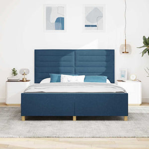 Bettgestell Blau Stoff 180x200 cm