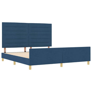 Bettgestell Blau Stoff 180x200 cm