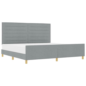 Bettgestell Stoff Hellgrau 200x200 cm