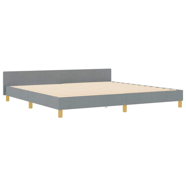 Bettgestell Stoff Hellgrau 200x200 cm