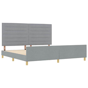 Bettgestell Stoff Hellgrau 200x200 cm
