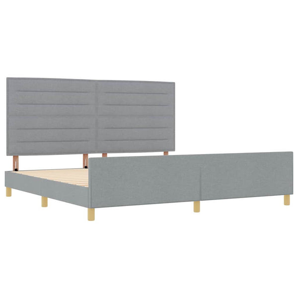 Bettgestell Stoff Hellgrau 200x200 cm