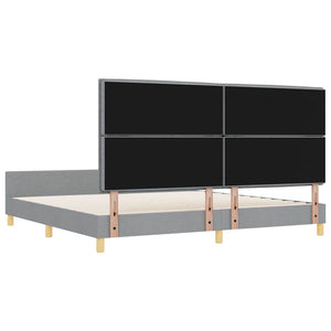 Bettgestell Stoff Hellgrau 200x200 cm