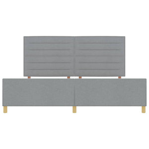 Bettgestell Stoff Hellgrau 200x200 cm
